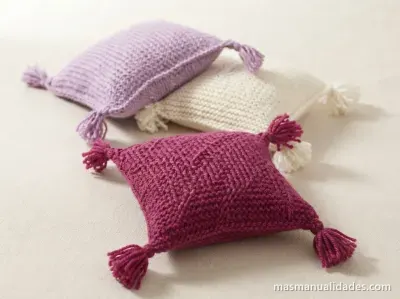 Almohadones tejidos