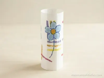Florero con diseño Decoupage