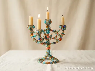 Realiza Candelabros con Cuentas