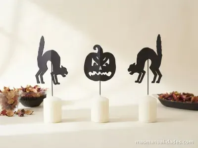 Siluetas con velas para Halloween
